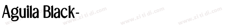 Aguila Black字体转换